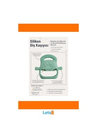 Resim Koyu Yeşil Gıda Sınıfı Silikon Diş Kaşıyıcı Bebekler İçin Eğlenceli Ve 