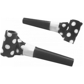 Resim Düdüklü Kaynana Dili Siyah Puantiyeli 