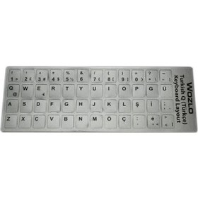 Resim Türkçe Q Klavye Etiketi Laptop Pc Sticker 