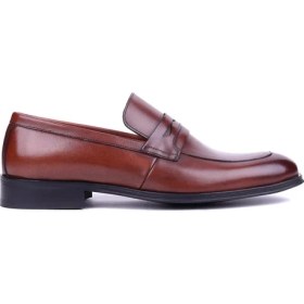 Resim Shoetyle Fosco - Hakiki Deri Taba Rengi Günlük Erkek Ayakkabı - 3203 