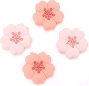 Resim GeekShare - Pulgar için Kawaii Çiçek Tasarımlı 4'lü Silikon Bant Paketi, Nintendo Switch/OLED/Switch Lite (Sakura) ile uyumlu 