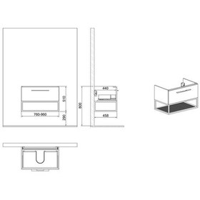 Resim Kobos Glow 80 Cm Lavabo Dolabı Füme Kb710030 Diğer 