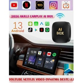 Resim Techadres Akıllı Multimedya Kutusu Android 32GB Kablosuz Carplay Ai Box Youtube Netflix Google Playstore Wi-Fi 