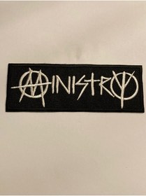 Resim StüdyoÜmitTişört Ministry White Logo Patch,peç,arma ve kot yaması 