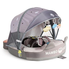 Resim Mambobaby Kedi - Balık Desen Emniyetli Gölgelikli Ve Ayak Destekli Bebek Yüzme Simidi 