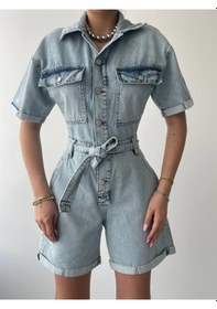 Resim Tone Denim Tulum Açık Mavi 