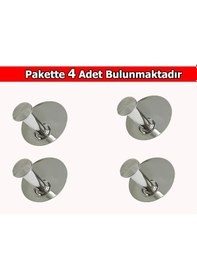 Resim Askılık Yapışkanlı Thincal Yuvarlak Tekli Krom Rengi Pakette 4 Adet Çok Renkli 