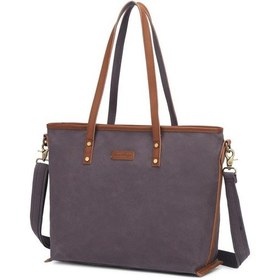 Resim Kanvas Kumaş Kadın Omuz Çantası Smart Bags 1330 Kahve 
