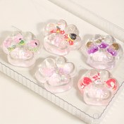 Resim Kristal Berrak Kedi Pati Duyusal Oyuncaklar - BPA'sız TPR Mini Eşleştirme Peluşler, Parıltı ve Dantel ile, ASMR-uyaran Sıkıştırılabilir Rahat Oyuncaklar, Çocuklar ve Yetişkinler için, Masaüstü Bahçe Süsleri, Etkileşimli Rahat Oyuncaklar, Eğlenceli Tasarım, Yumuşak Dokulu 