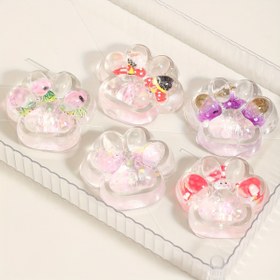 Resim Kristal Berrak Kedi Pati Duyusal Oyuncaklar - BPA'sız TPR Mini Eşleştirme Peluşler, Parıltı ve Dantel ile, ASMR-uyaran Sıkıştırılabilir Rahat Oyuncaklar, Çocuklar ve Yetişkinler için, Masaüstü Bahçe Süsleri, Etkileşimli Rahat Oyuncaklar, Eğlenceli Tasarım, Yumuşak Dokulu 