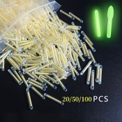 Resim 20/50/100 adet Yüksek Parlaklıkta Floresan Sarı Gece Balıkçılık Çubukları, Balıkçılık Aksesuarları - 3.5mm Uzun Ömürlü Parıltı, Kıyı ve Tekne Balıkçılığı için Uygun, Kolay Kurulumlu TPR Şamandıra Işıkları, Su Geçirmez Yem, Gece Balıkçılık Ekipmanı | Verimli ve Güvenilir 