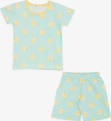 Resim Breeze Girls & Boys Erkek Bebek Şortlu Pijama Takımı Tenis Topu Desenli 9 Ay-3 Yaş, Su Yeşili 