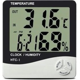 Resim Bebek Odası Masaüstü Dijital Termometre Nem Ölçer Higrometre Saat 