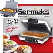 Resim Sermeks Turbo Grill Tavalı Tost ve Lahmacun Makinesi Sermeks