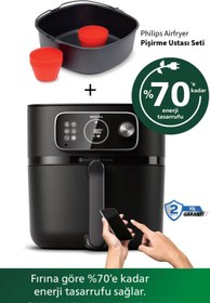 Resim Philips Pişirme Ustası + 22'si 1 arada pişirme fonksiyonlu Combi Xxl Connected 7000 Serisi Airfryer-Fritöz 