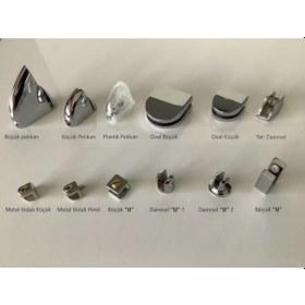 Resim Metal Raf Tutucu Yarım Daire 