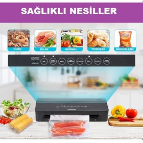Resim Küchen Pratic VS8010 Ev Tipi Elektrikli Vakum Makinesi + 10 Adet Vakum Poşeti 