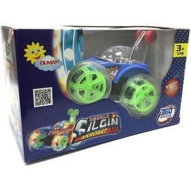 Resim Duman Işıklı Mavi Çılgın Akrobat Şarjlı Uzaktan Kumandalı 