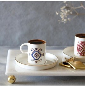 Resim Akayev Mermer Beyaz 30X20 CM Boncuk Ayaklı Sunum Tabağı 