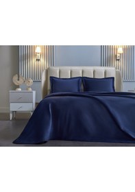 Resim Napoli Yatak Örtüsü Tek Kişilik - Lacivert 