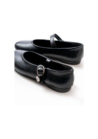 Resim İnf-324 Siyah Baretli Tokalı Günlük Kadın Babet Siyah 