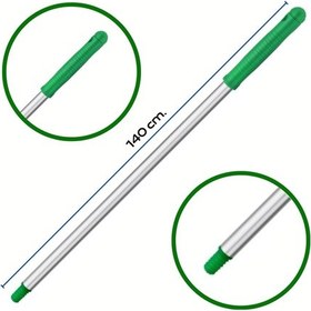 Resim Mulpex Premium Kalite Alüminyum Eloksallı Sap, Vidalı 140 cm. Yeş 