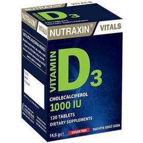 Resim Nutraxin Vitamin D3 1000 Iu 120 Tablet 