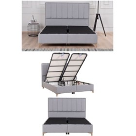 Resim Kilim Mobilya Gold Therapy Başlık ( Baza Ve Yatak Dahil Değildir ) 140'lık Gri 