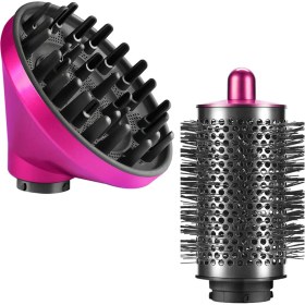 Resim Dyson Airwrap HS05, HS01 -Deal Güzellik Hediyesi Için Uyumlu Difüzör ve Büyük Yuvarlak Hacimli Fırça Eki (Yurt Dışından) 