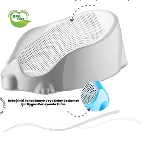 Resim Saule 3'lü SET Soft Bebek Banyo Küveti & Katlanır Su Kovası Maşrafa Set 