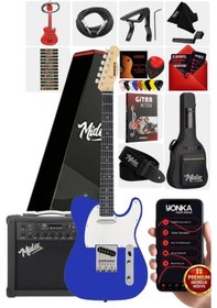 Resim Midex Tlx-50bl-25amp Tele Kasa Maple Klavye 2 Single-coil 25w Amfili Elektro Gitar 