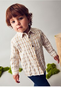 Resim Mayoral Erkek Bebek Kareli Gömlek Krem Krem 