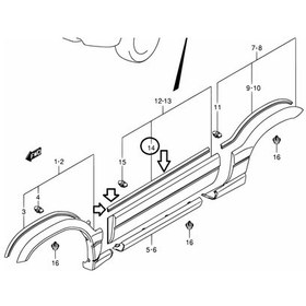 Resim Suzuki Grand Vitara 98-05 Kapı Dış Dodik Fitili 