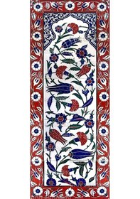 Resim Can Seramik - 40x100 CM El Dekoru Kütahya Çinisi 