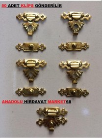 Resim Anadoluhirdavat Dekoratif Klips Mini Tavla Klipsi Sarı Renk 50 Adet 