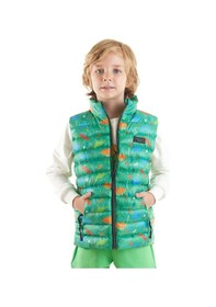 Resim Ahengim Erkek Çocuk Dinozor Baskılı Trend Şişme Yelek Ak216263 Yeşil 