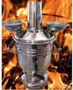 Resim Sözenler Krom Odunlu Kömürlü 6 L Semaver Inox 