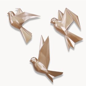 Resim Mouette 3'lü Dekoratif Kuş Vizon 