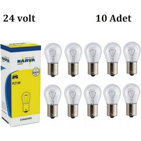 Resim (10 ADET) P21W NARVA 17643 24V. 21W. ( 93 TİP) STANDART AMPUL 