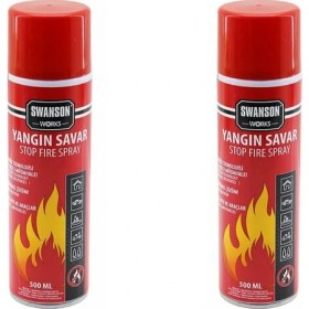 Resim Go İthalat 2 Adet Yangın Söndürücü - Yangın Savar Sprey 500ML + 500 ml Ev - Ofis - Oto Araç Ateş Boğ 