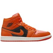 Resim Air Jordan 1 Mid Orange Black Dm3381-600 Erkek Basketbol Ayakkabı-40 Nike