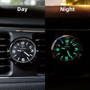 Resim 1 adet RV Ücretsiz Sticker Luminous Dekoratif Saat Araba Saati Mini Kuvars Analog Araba Gösterge Paneli Zaman Yapışkan Saat Araba Dekorasyonu Yüksek Kaliteli Araba için Özel Mini Saat Ev Ofis Zamanı Anlamak İçin Yazılar ile Süper Luminous 