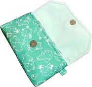 Resim Valley Of The Sun Handmade 3DSXL Protective Storage Bag Soft Carry Pocket Green Cartoon, for 3DS XL / LL 3DSLL Old Big Handheld Game Console, New Custom Animal Forest Waterproof Anti-Bump Travel Carrying Pouch 