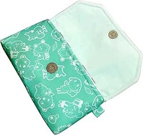 Resim Valley Of The Sun Handmade 3DSXL Protective Storage Bag Soft Carry Pocket Green Cartoon, for 3DS XL / LL 3DSLL Old Big Handheld Game Console, New Custom Animal Forest Waterproof Anti-Bump Travel Carrying Pouch 