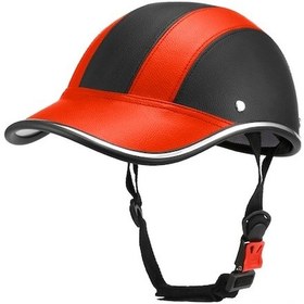 Resim Kırmızı 2'li 1 Abs-pu Kask Bisiklet Motor Spor Outdoor Korumalı Şapka 59-62cm 
