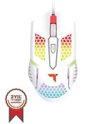 Resim Torima TM-15 USB RGB Aydınlatmalı Kablolu Beyaz Oyuncu Faresi 