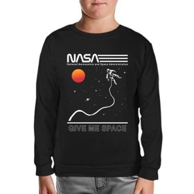 Resim Nasa -Uzay Siyah Çocuk Sweatshirt 