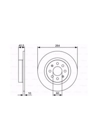 Resim Opel Adam 1.0 2012-2020 Bosch Arka Fren Diski N11.2211 