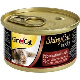 Resim Gimcat Shinycat Tavuklu Karidesli Malt Özlü Jelly Konserve Yetişkin Kedi Maması 70 G 