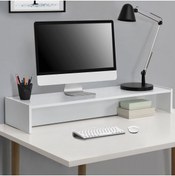 Resim Lion Decor Orion Monitör Altlığı Bilgisayar Yükseltici Masa Düzenleyici Standı,laptop Pc Tv Yazıcı Standı Beyaz 